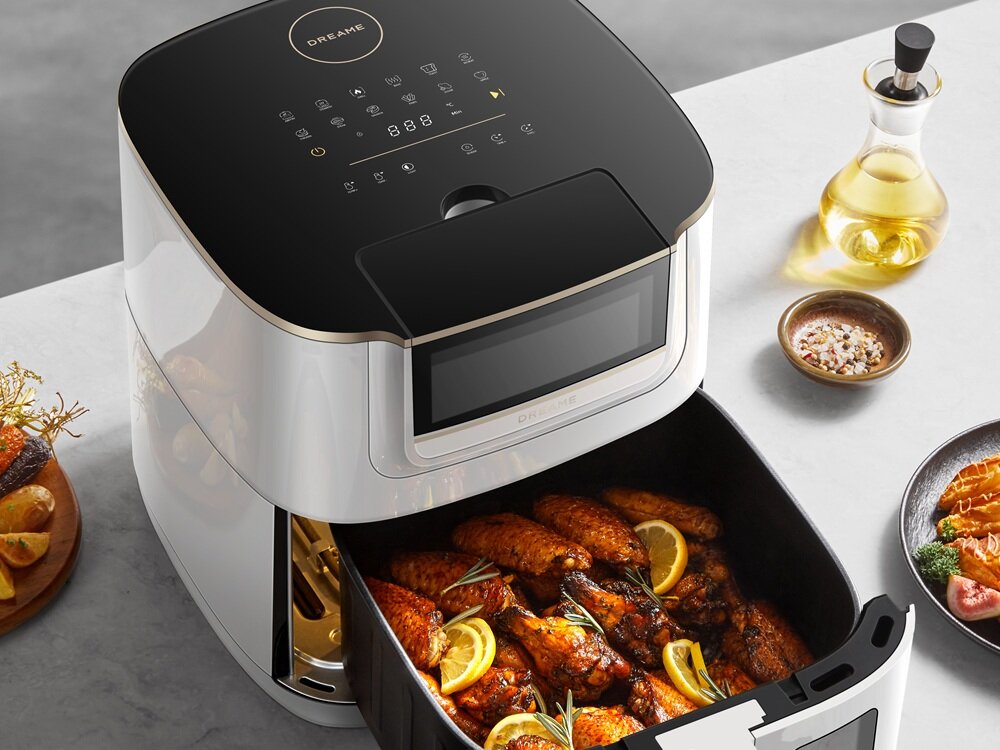 Air Fryer Frytkownica beztłuszczowa DREAME AF30 Biały tryb suszenia, zachowanie smaku potraw, redukcja wody, zdrowe przekąski