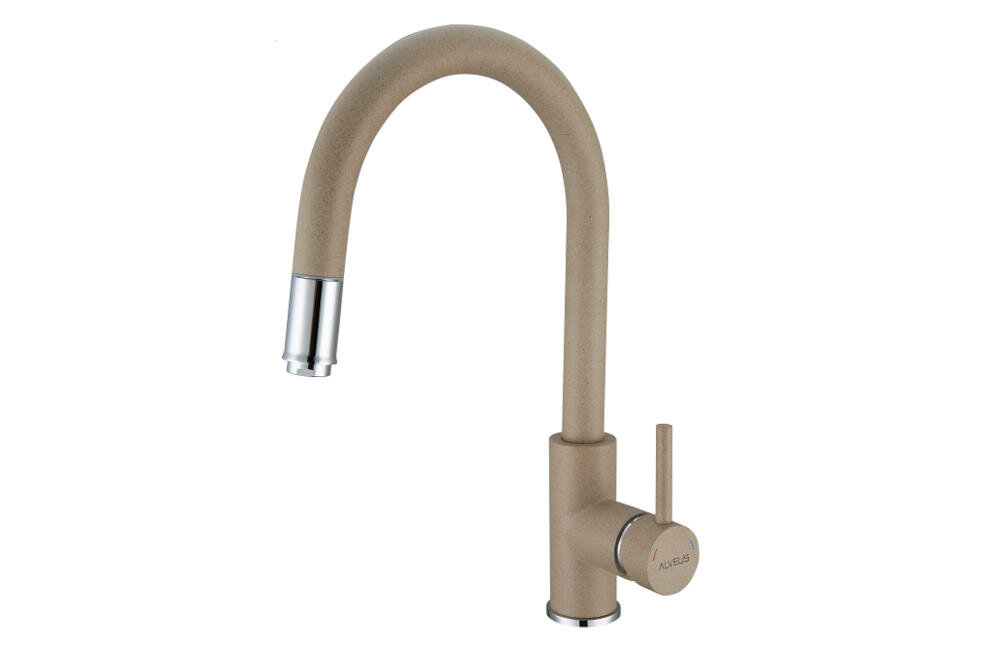 ALVEUS Delos kol.55 obrotowa wylewka bateria kuchenna stojąca nowoczesny styl kuchnia jednodźwigniowa