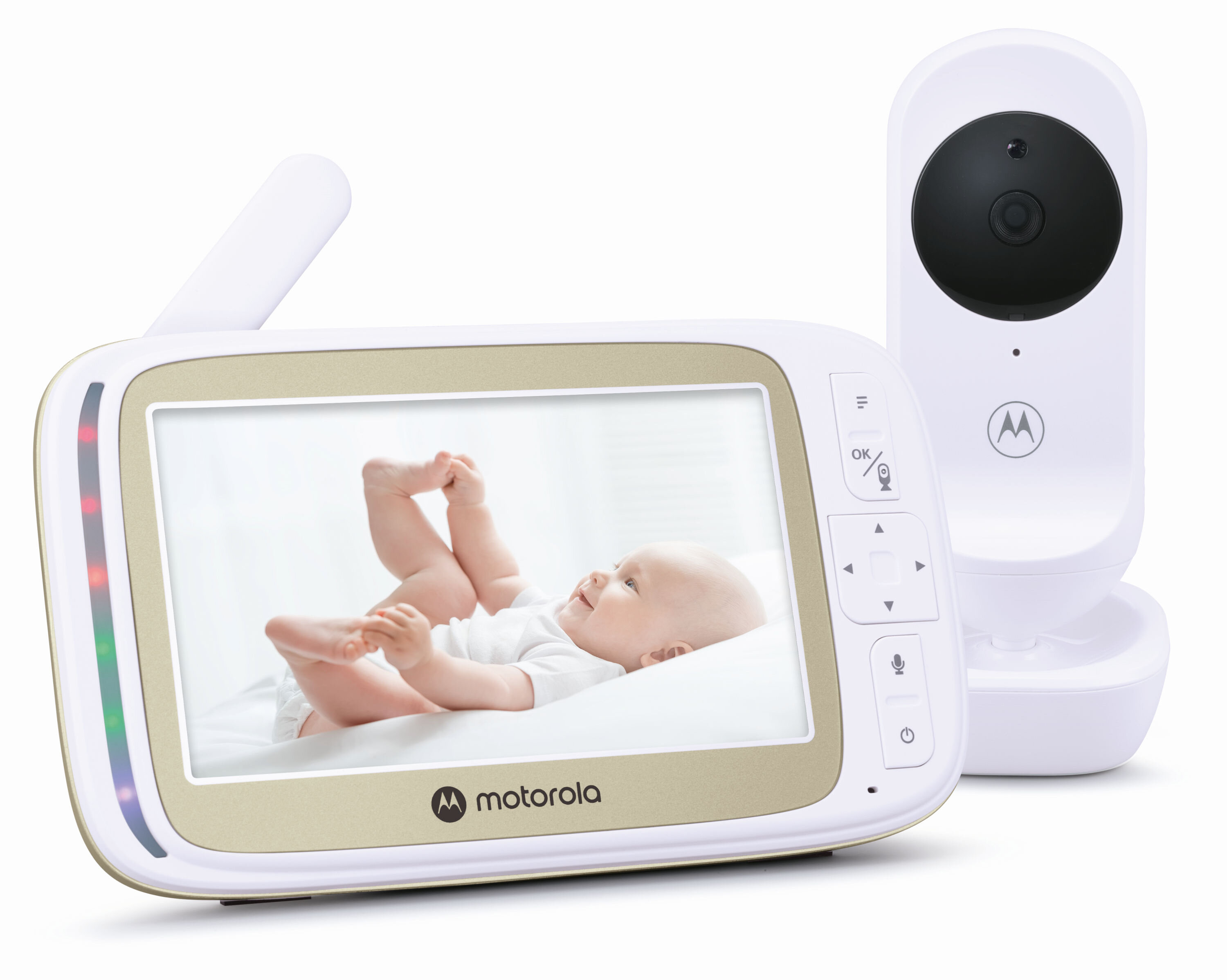 Niania elektroniczna MOTOROLA VM45 Connect Podgląd HD i praca z aplikacją Motorola Nursery Obraz HD i pełna wygoda stabilne połączenie Wi-Fi