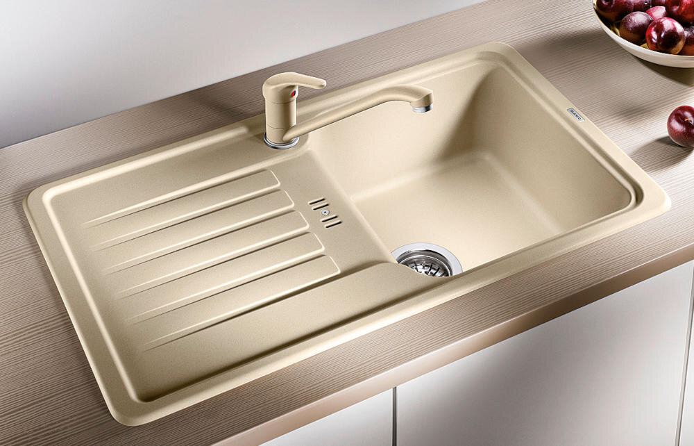 BLANCO zlewozmywak wbudowany montaż blat kuchenny otwór silgranit granit łatwe czyszczenie kamień