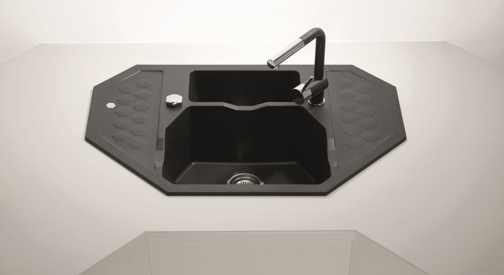 Zlewozmywak ALVEUS Sensual 60 4306005 Twilight solidny prosty wykonanie trwały typ zabudowany wpuszczalny l wymiary przestrzeń