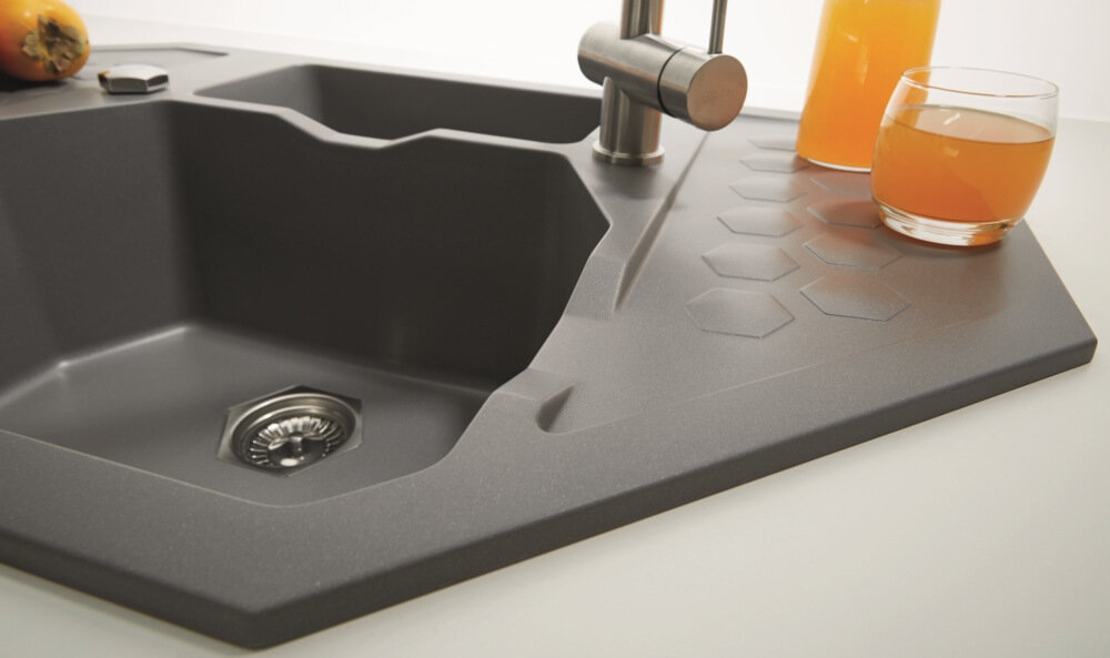 Zlewozmywak ALVEUS Sensual 60 4306005 Twilight komora wymiary mycie użytkowanie podbudowa wysokość łatwy montaż higiena czyszczenie