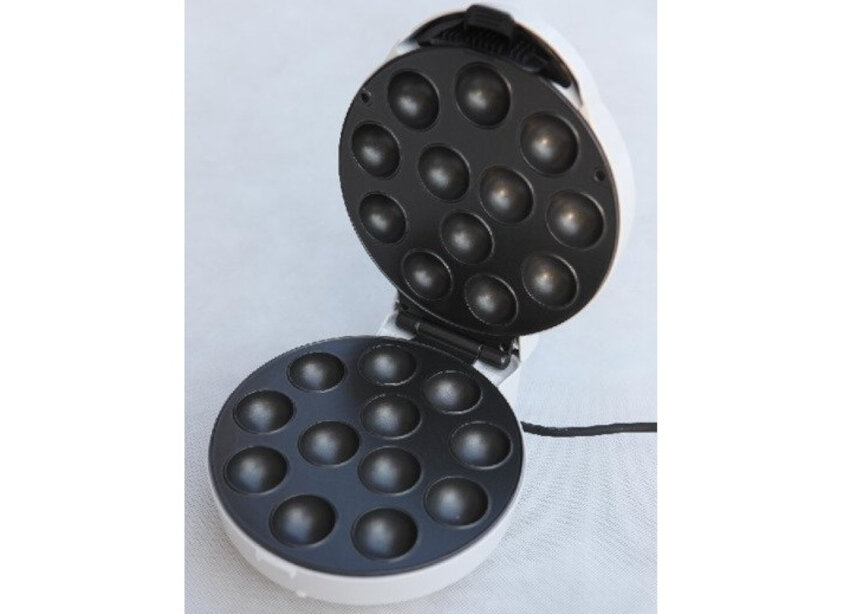 Urządzenie do wypieku ciastek na patyku ŁUCZNIK WM-2339 uzytkowanie jednoczesnie 12 ciastek w okolo 5 minut czas pracy nieprzywierajaca powierzchnia