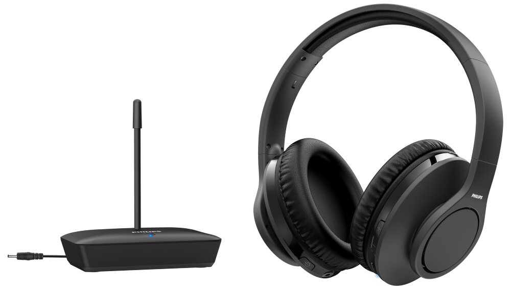 Słuchawki nauszne PHILIPS TAH6005BK/10 Czarny dźwięk lekkość wygoda jakość radiowa transmisja bezprzewodowe czas pracy 