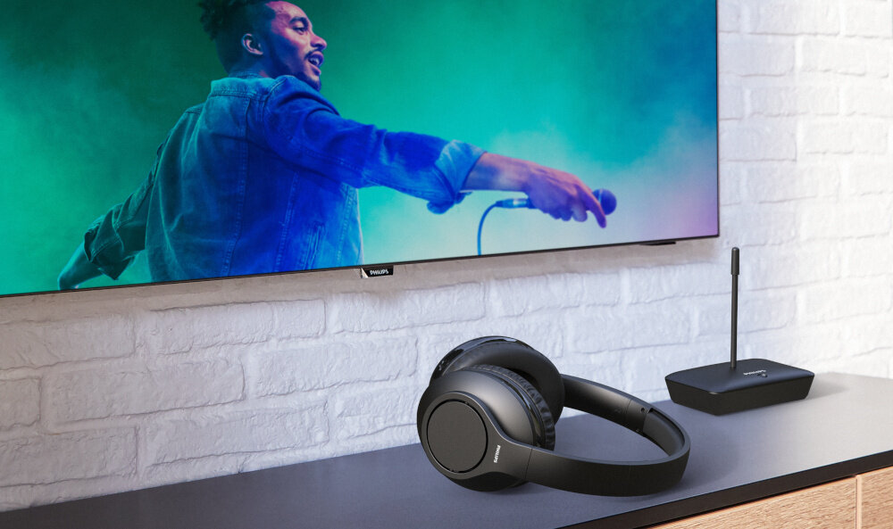 Słuchawki nauszne PHILIPS TAH6005BK/10 Czarny dźwięk lekkość wygoda jakość radiowa transmisja bezprzewodowe czas pracy 