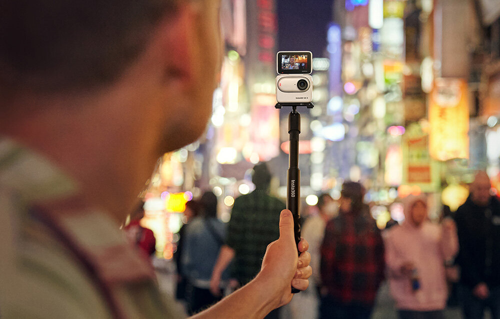 Kamera sportowa INSTA360 Go 3 128GB Biały Biały adapter obudowa Action Pod ekran