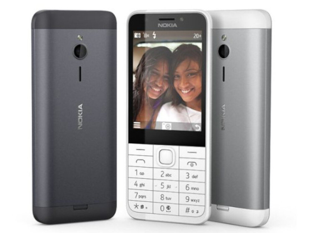 Telefon NOKIA 230 Dual SIM przedniemu aparatowi 2 megapikseli klawiszowi lampa błyskowa LED aplikacjom społecznościowym Facebook czy Twitter