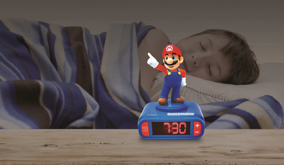 Budzik LEXIBOOK Nintendo Super Mario RL800NI wygląd prezentacja design wizualizacja lifestyle