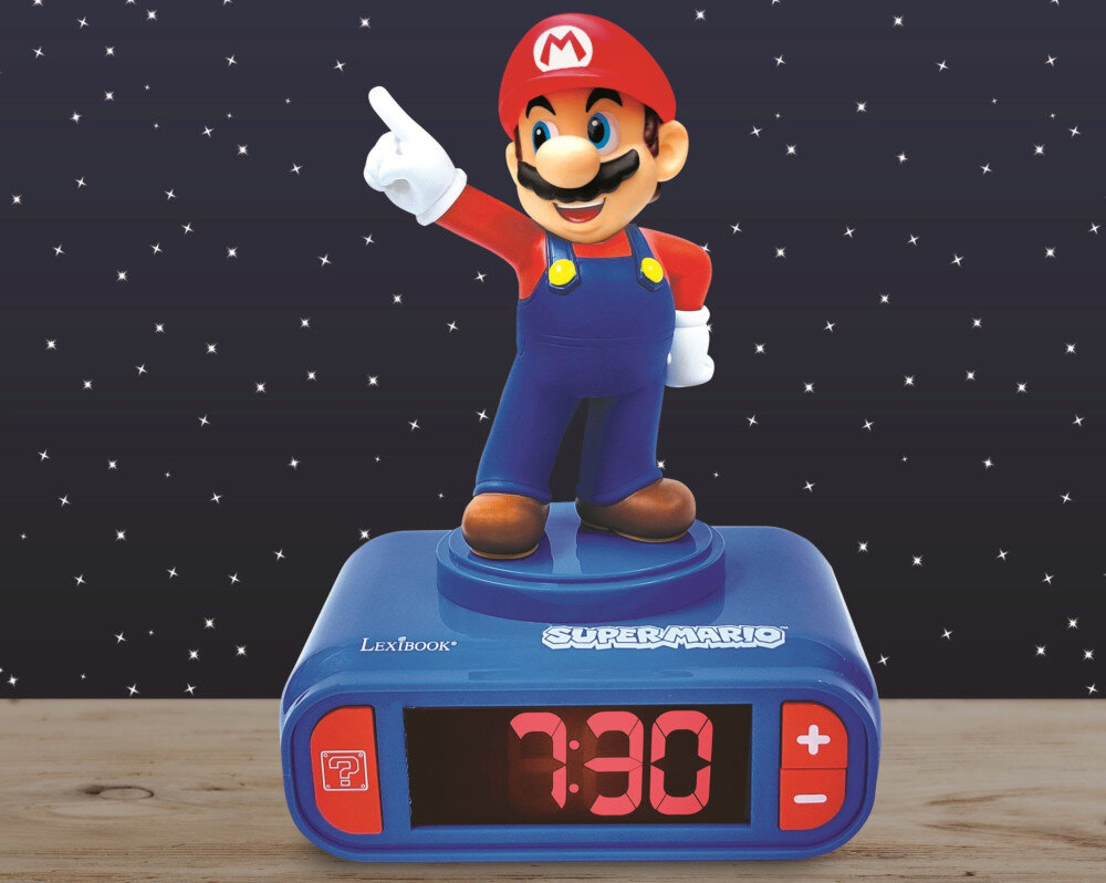 Budzik LEXIBOOK Nintendo Super Mario RL800NI Efekty dźwiękowe  kilka tematycznych tonów alarmu zabawne efekty dźwiękowe