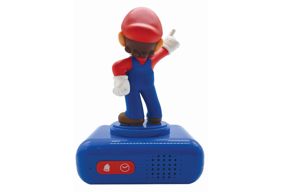 Budzik LEXIBOOK Nintendo Super Mario RL800NI Mobilne zasilanie trzy baterie AA wygodne ustawienie Brak przewodów