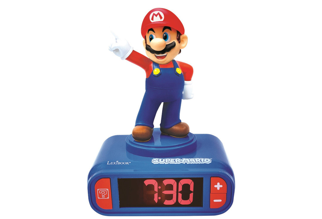 Budzik LEXIBOOK Nintendo Super Mario RL800NI Wskaźnik baterii ikonka informująca o niskim poziomie baterii