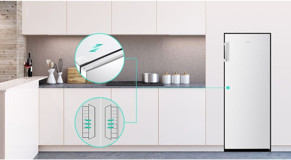 CHŁODZIARKA HISENSE RL415N4ACE drzwi lewo prawo otwieranie