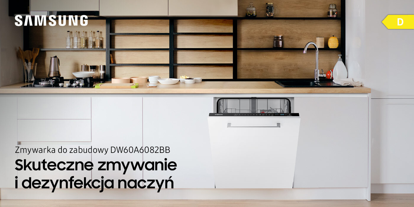 Urządzenie do pełnej zabudowy, dodaje elegancji wnętrzom. Zmywa i dezynfekuje Urządzenie do pełnej zabudowy, dodaje elegancji wnętrzom. Zmywa i dezynfekuje