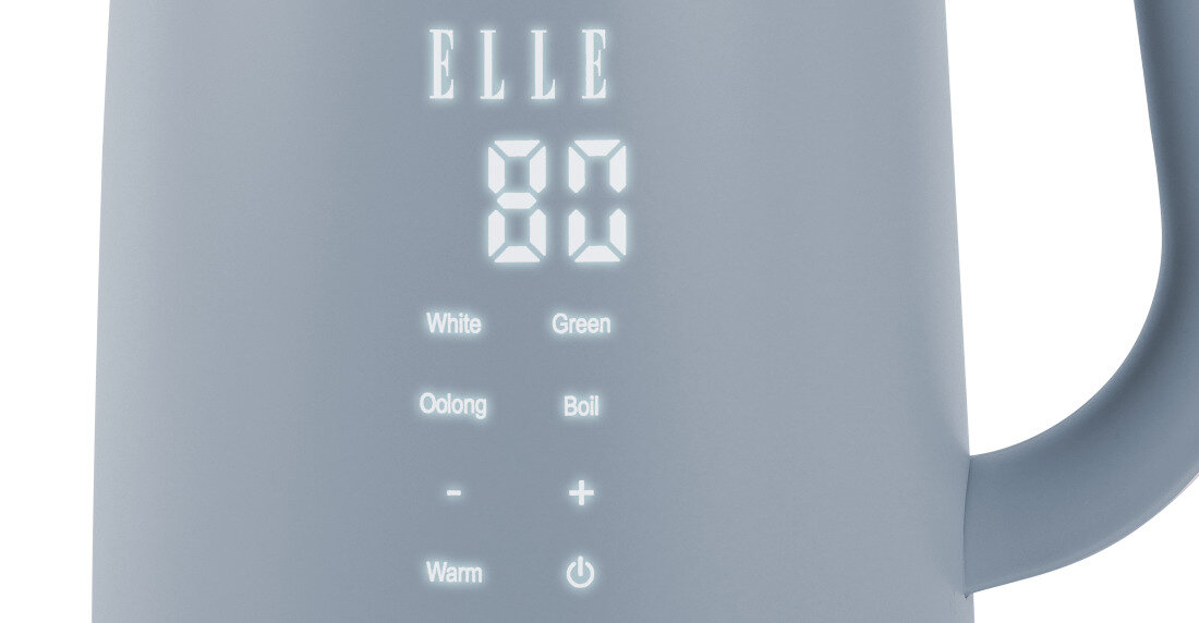 Czajnik ELLE EKWKP101BUEU Niebieski Łatwe czyszczenie Płaska, ukryta grzałka
