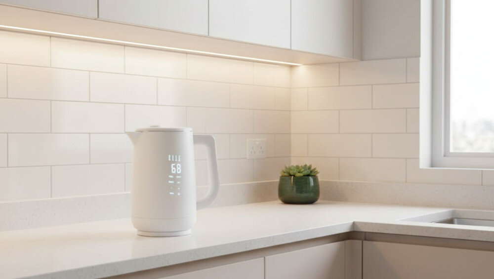 Czajnik ELLE EKWKP101BUEU Niebieski Ochrona przed przegrzaniem automatycznie wyłącza pracuje stabilnie przez lata