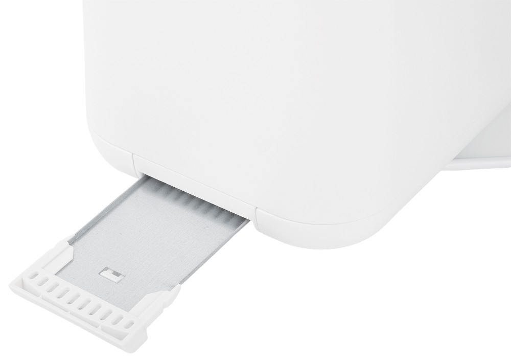 Toster ELLE EKTTP201WHEU Biały Czystość bez wysiłku Wyjmowana tacka na okruchy szybkie opróżnianie redukuje czas sprzątania