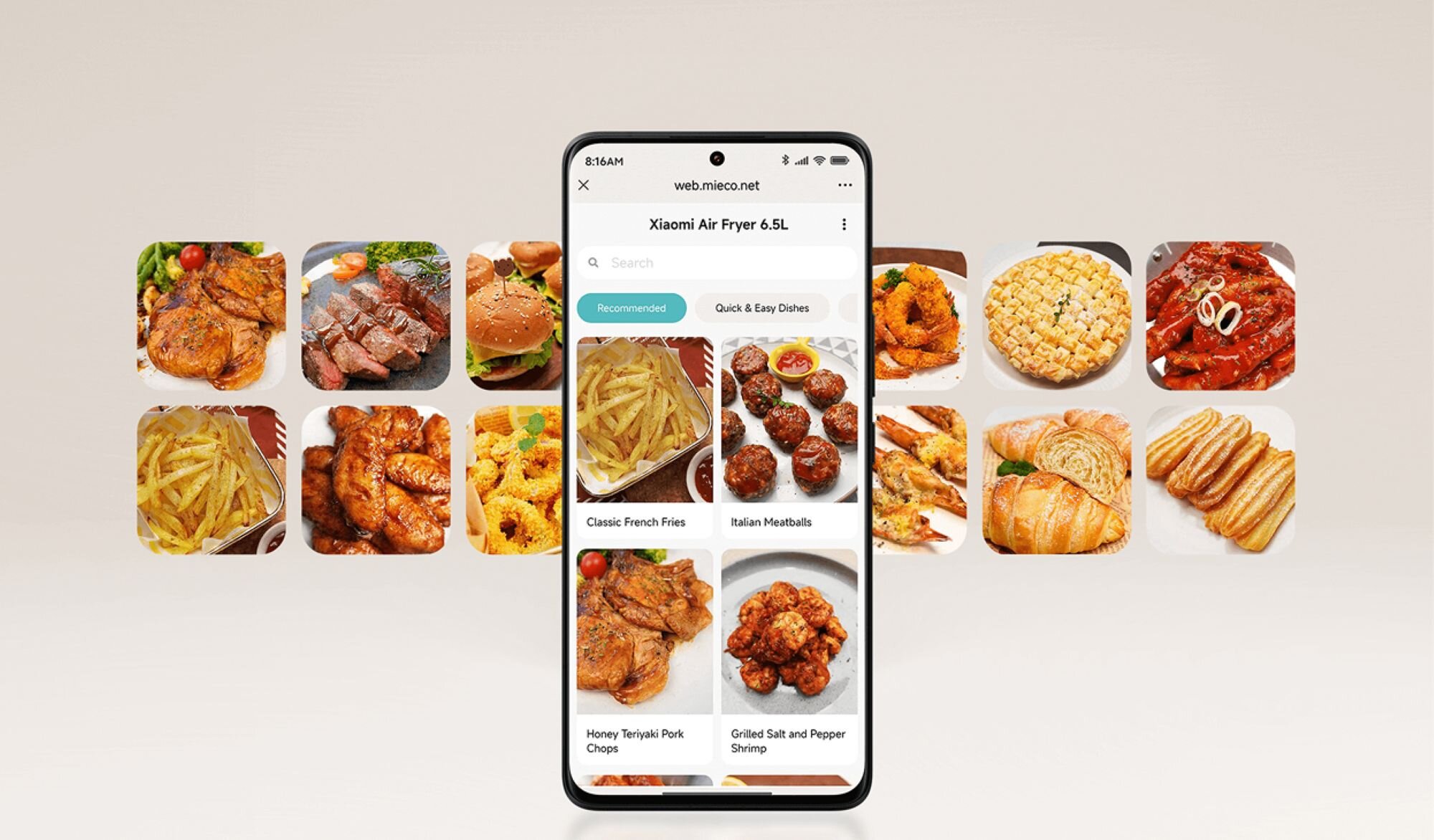 Air Fryer Frytkownica beztłuszczowa XIAOMI 66762 Czarny 7 automatycznych programów przepisy online, łatwe odkrywanie nowych smaków, wykorzystanie możliwości