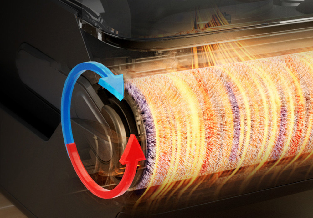 Odkurzacz TINECO Floor One S7 Artist Premium Higiena po każdym użyciu System Flashdry 85°C czas suszenia Dogłębne czyszczenie wałka 720°