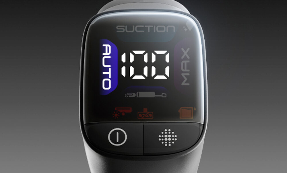 Odkurzacz TINECO Floor One S7 Artist Premium Intuicyjny wyświetlacz 3D Czytelny ekran dotykowy LED Kolorowe wskaźniki kontrola proces sprzątajnie czas rzeczywisty