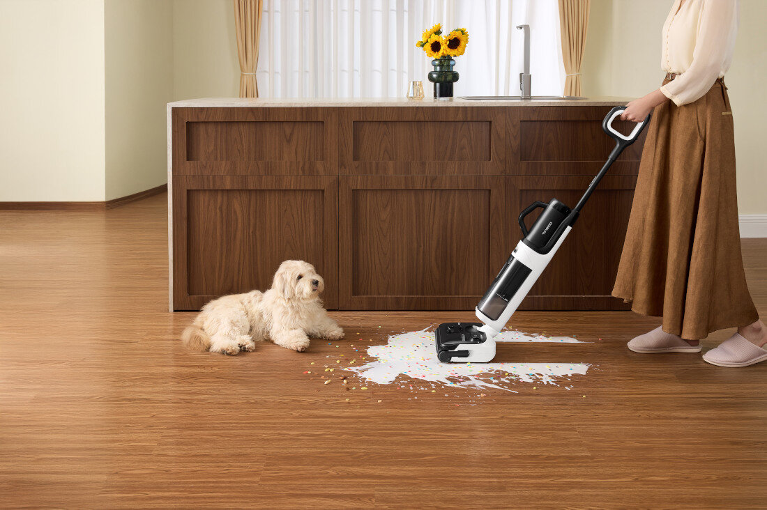 Odkurzacz TINECO Floor One Switch i5 Stretch Wygodne sprzątanie na mokro do pracy na mokro kurz, plamy i codzienne zabrudzenia z podłóg mycie i odkurzanie