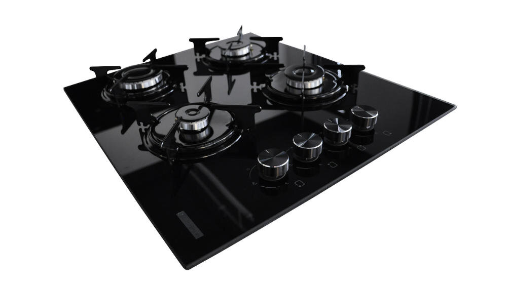 SMITH&BROWN SHO-G231-BP3 płyta gazowa czyszczenie gładka powierzchnia wysoka jakość czarne szkło