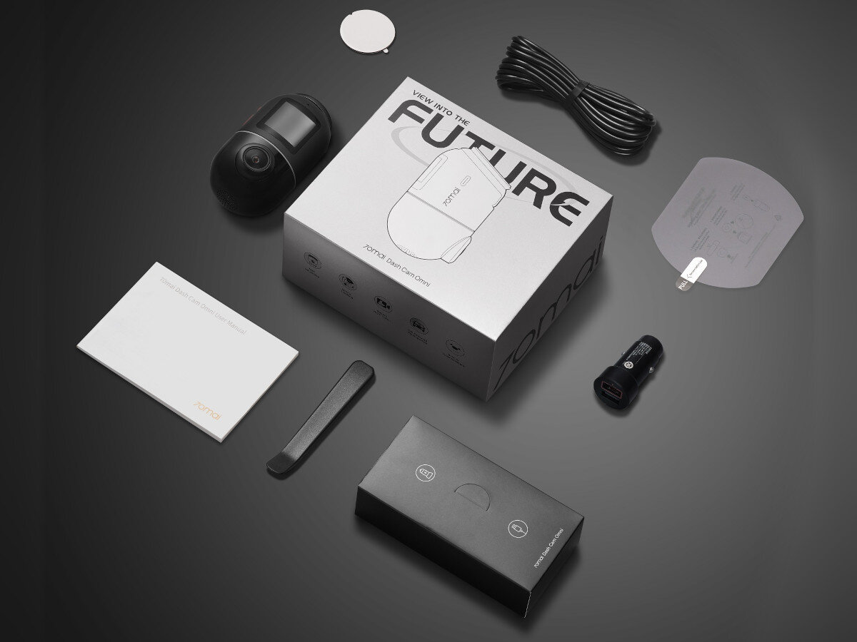 Wideorejestrator 70MAI X200 Dash Cam Omni 64GB Czarny opakowanie zawartość zestaw akcesoria