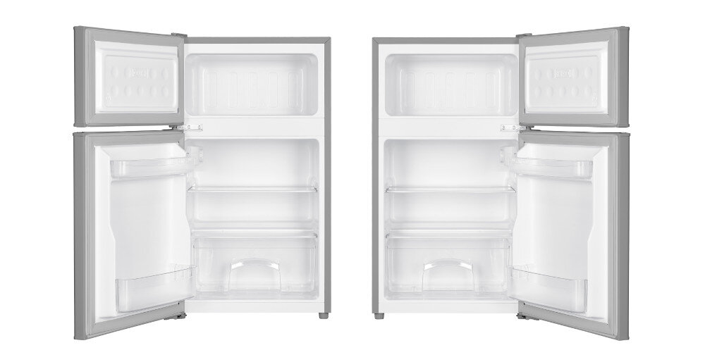 LODÓWKA LIN LI-EF2-11 SREBRNA Zmiana kierunku otwierania lewo prawo drzwi łatwy dostęp