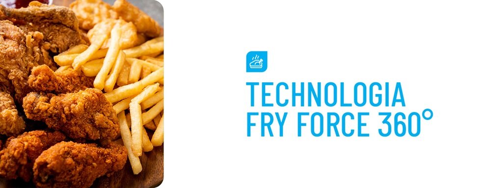 Air Fryer Frytkownica beztłuszczowa NOVEEN AF5050 DoubleCrisp X-LINE oieg gorącego powietrza, równomierne rozprowadzenie ciepła, złocista skórka, miękki środek