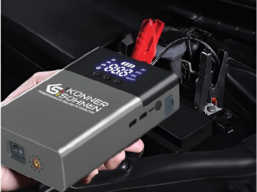 Urządzenie rozruchowe KONNER & SOHNEN JSP-1200 urzadzenie do startu do pompowania do uruchamiania roznych ppjazdow wielofunkcyjne wydajne trawle