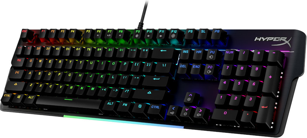 Klawiatura HYPERX Alloy MKW100 wyposażenie tryb klawisze zabawa pamięć regulacja dynamika podświetlenie trwałość