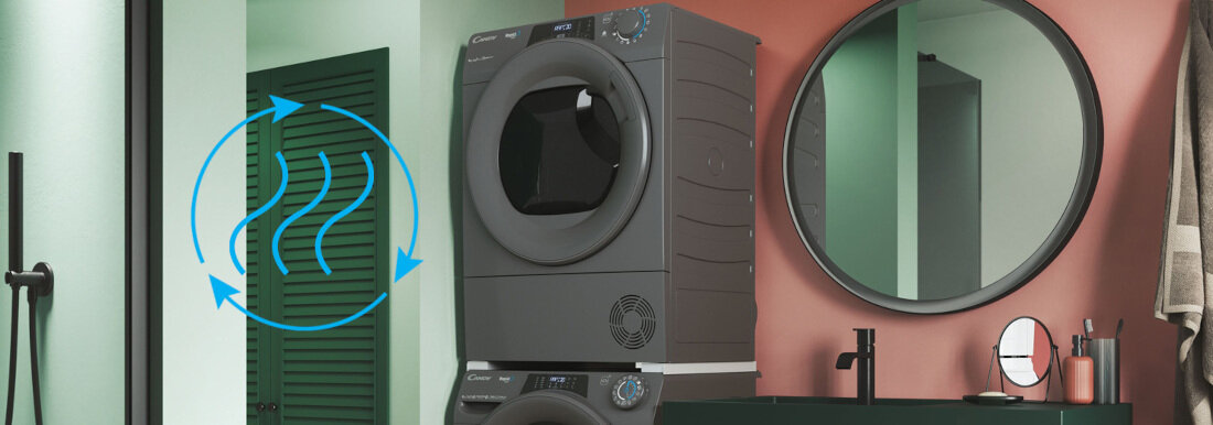 Suszarka CANDY RapidO Pro RP4 H7A2TRER-S pompa ciepla eco rozwiazanie srodowisko