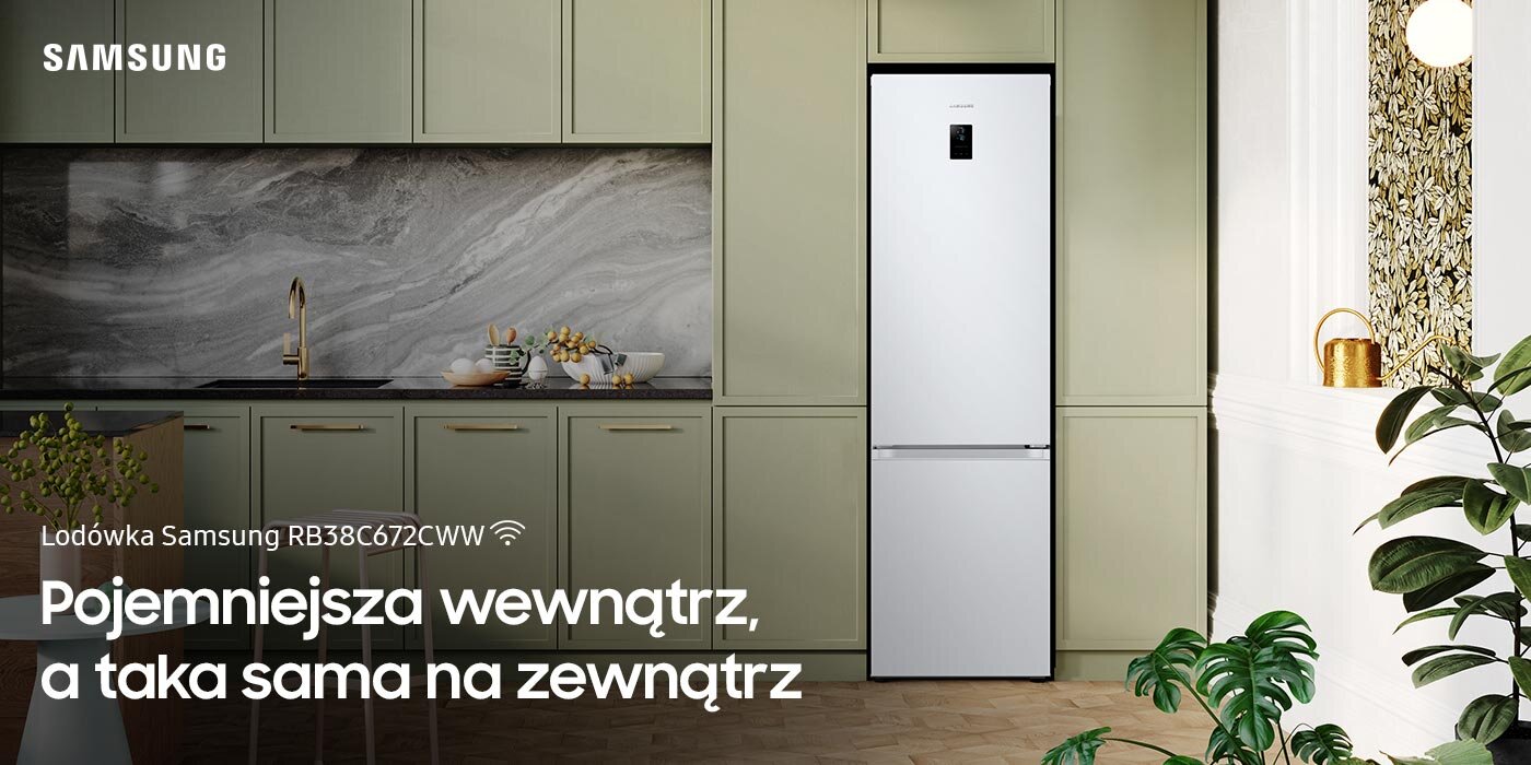Lodówka Samsung RB38C672CWW z oferty sklepów Media Expert idealnie komponuje się z wystrojem nowoczesnej kuchni Lodówka Samsung RB38C672CWW z oferty sklepów Media Expert idealnie komponuje się z wystrojem nowoczesnej kuchni
