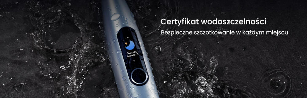 Szczoteczka soniczna OCLEAN X Pro Digital Srebrny Certyfikat Wodoszczelności IPX7 czas głębokość mycie