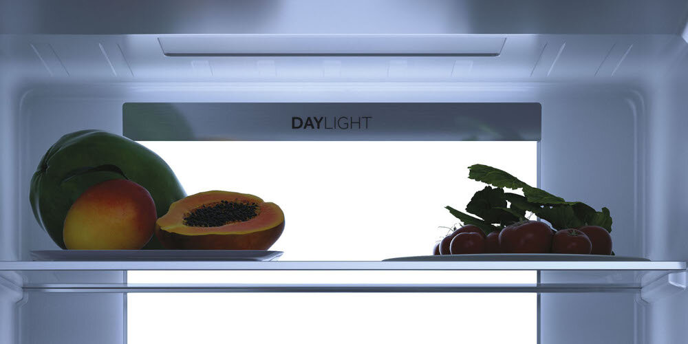 LODÓWKA HAIER HTW7720ENPT 3D,BLACK DayLight oświetlenie widoczność wnętrze jasne światło LED stopniowe zwiększanie natężenia