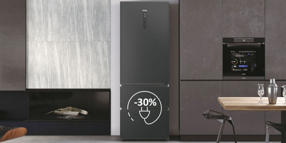 LODÓWKA HAIER HTW7720ENPT 3D,BLACK 30% bardziej ekologiczna testy certyfikat oszczędności