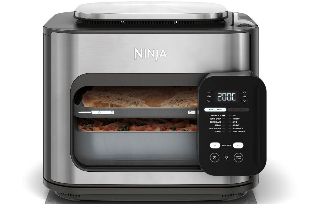 Multicooker NINJA Combi SFP700EU intuicyjny ekran dotykowy łatwa obsługa ergonomiczna konstrukcja odpowiedni tryb gotowania monitorowanie postępów wygoda i komfort użytkowania przygotowywanie pysznych dań 