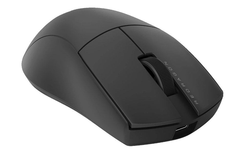 Redragon K1NG mysz w kolorze czarnym na białym tle