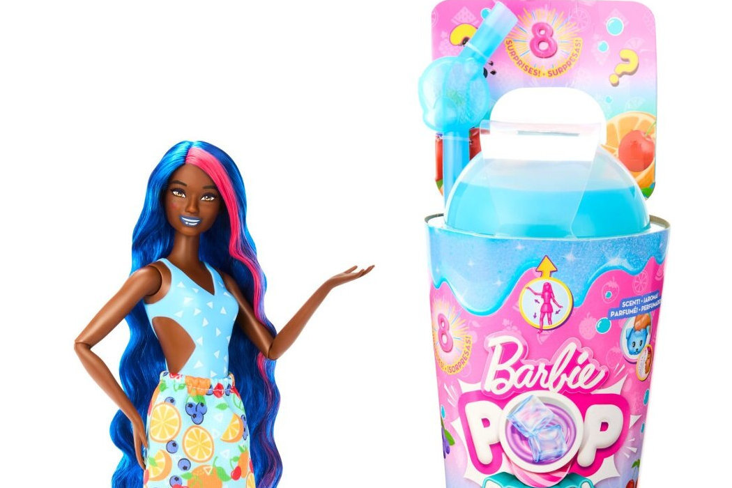 Lalka Barbie Pop Reveal Juicy Fruit Truskawkowa lemoniada zabawa kreatywność elementy slime