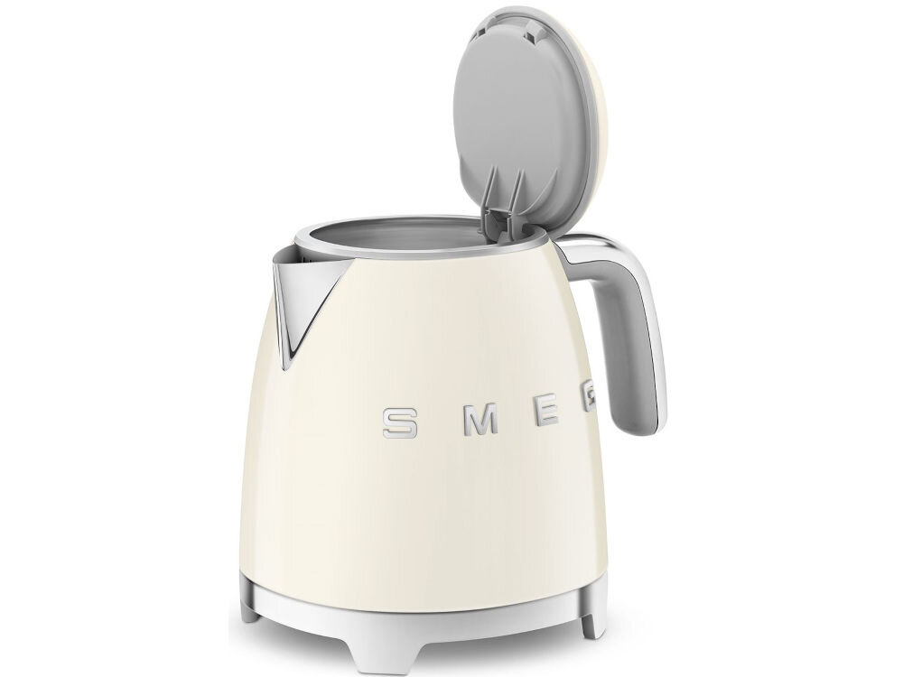 Czajnik SMEG KLF05CREU Kremowy retro design inspirowany latami 50-tymi estetyka vintage elegancki kolor błyszczące wykończenie elegancja unikalny wygląd praktyczny dekoracyjny element