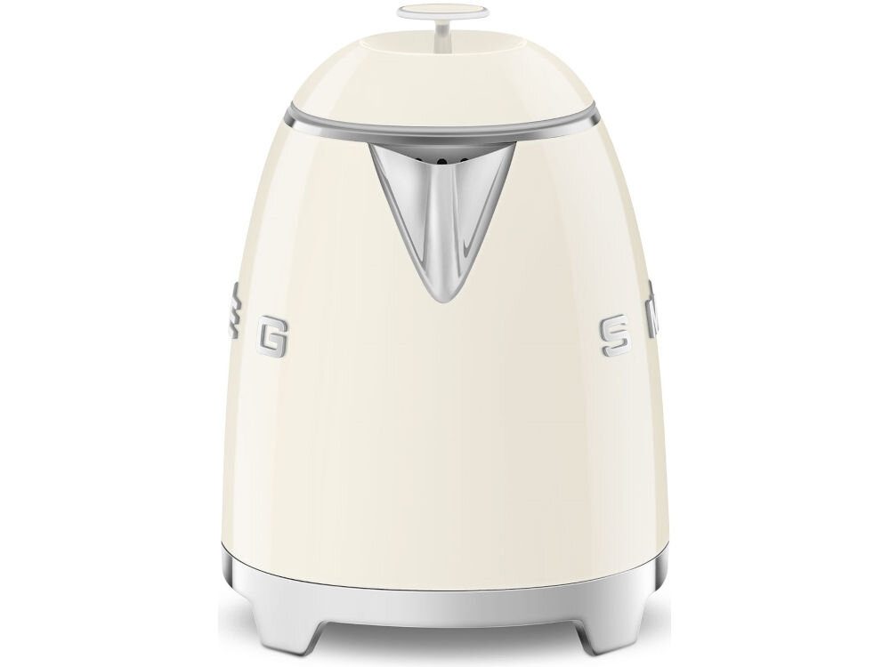 Czajnik SMEG KLF05CREU Kremowy kilka kluczowych zabezpieczeń bezpieczeństwo użytkowania automatyczne wyłączenie po osiągnieciu 100 stopni funkcja aqutomatycznego wyłączenia gdy brakuje wody w czajniku ukryty element grzewczy estetyczny wygląd 