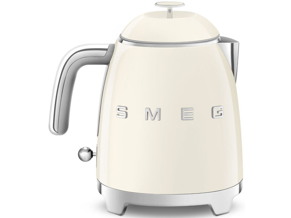 Czajnik SMEG KLF05CREU Kremowy do mniejszych kuchni niewielki rozmiar pełna funkcjonalność przewód zasilajacy 1m wygodne ustawienie urządzenia zwiększony komfort użytkowania  