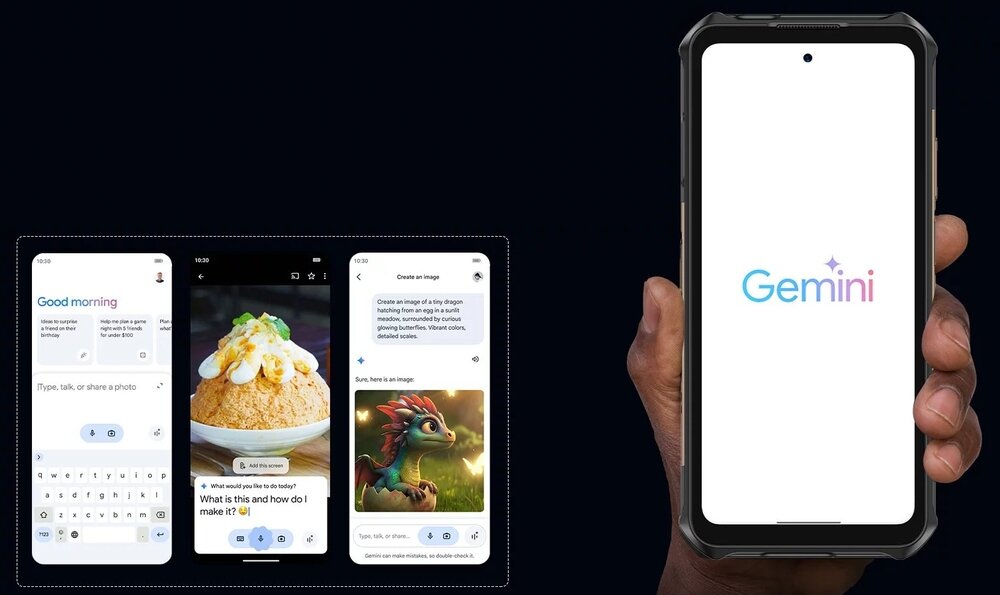 Smartfon ULEFONE Armor X16 Pro Google Gemini dyktafon AI transkrypcje