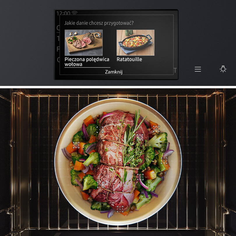 piekarnik sam rozpozna składniki i dobierze optymalne ustawienia