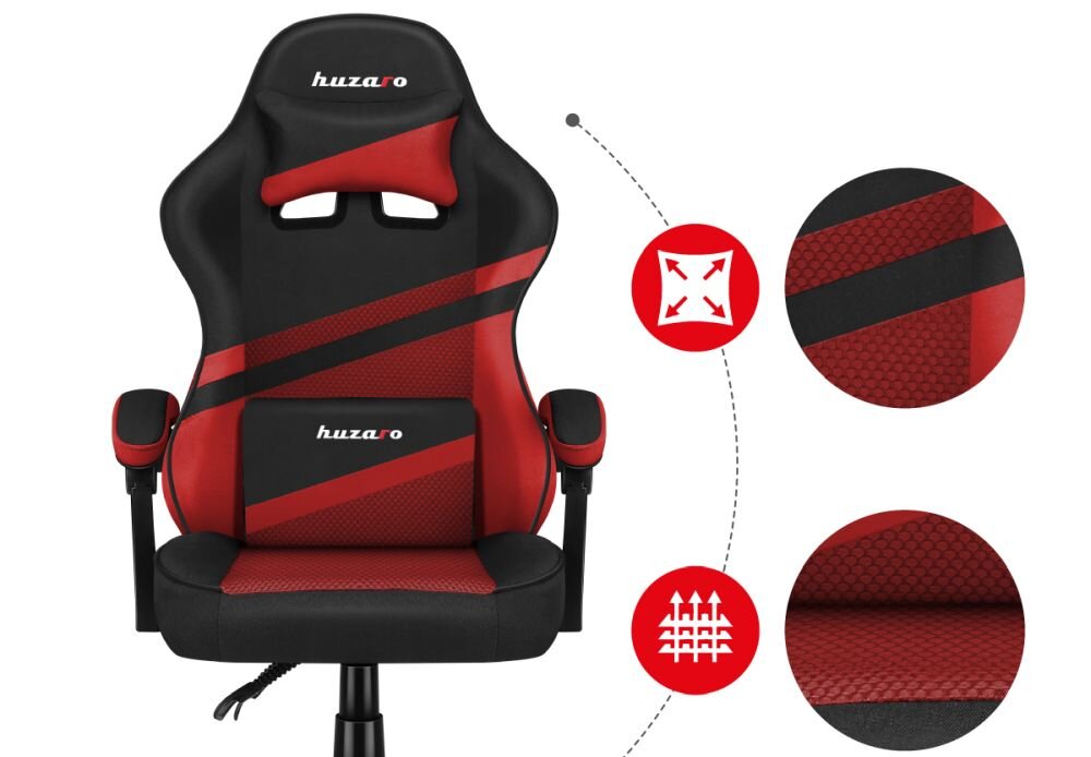 Fotel HUZARO Force 4.4 oddychajace materialy cieplo konstrukcja