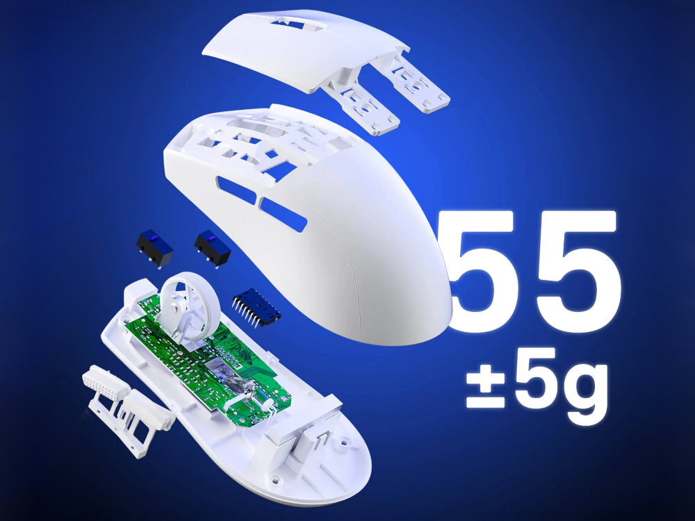 REDRAGON K1NG Pro Max wysoki komfort lekka konstrukcja dopasowuje się do dłoni 55 g