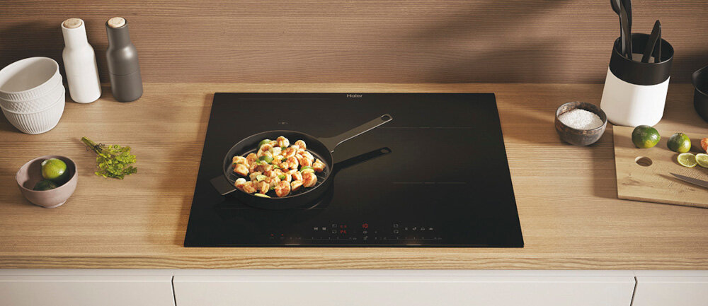 Płyta indukcyjna HAIER HAIF64DCS indukcja timer funkcje Aplikacja hon łatwe sterowanie połączenie z okapem