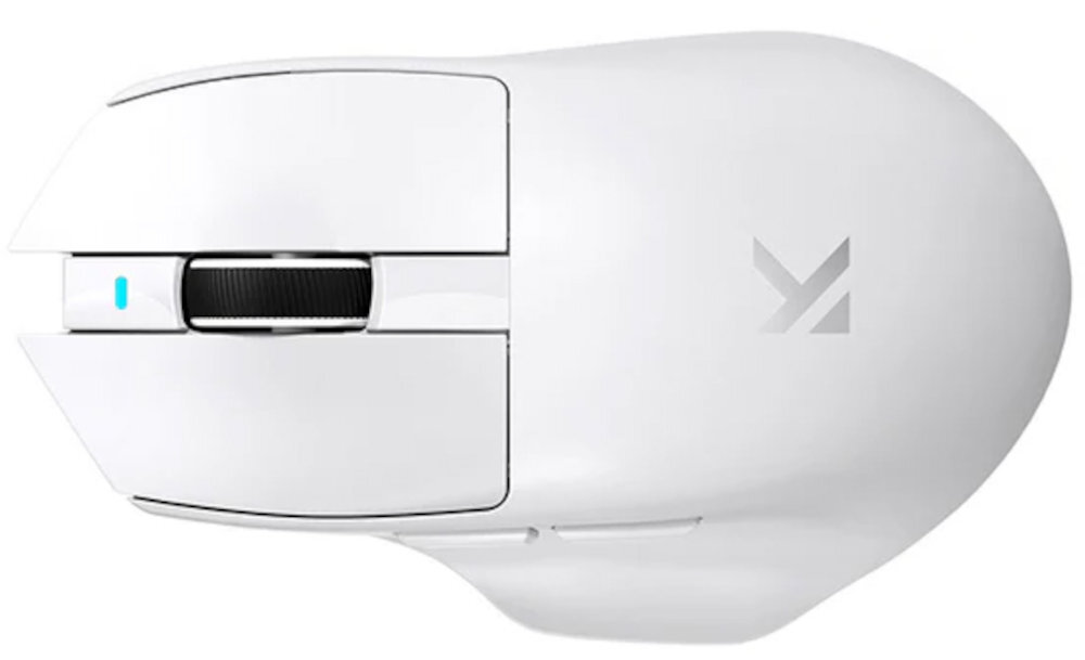 MCHOSE G7 przełączniki Omron 60 milionów kliknięć trwałość i precyzję - myszka od gory na białym tle