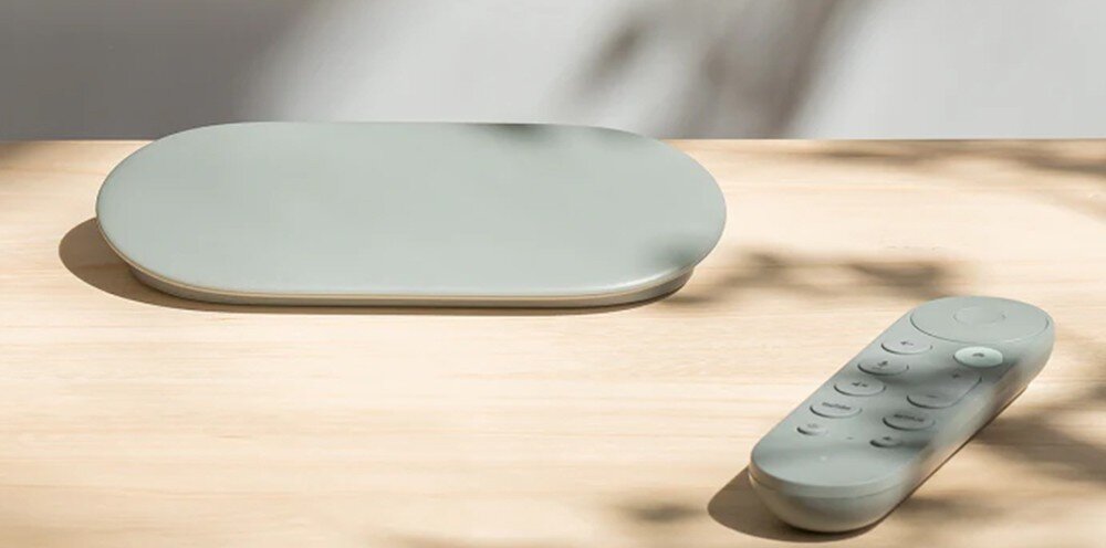 Odtwarzacz multimedialny 4K GOOGLE TV Streamer GA05802-US obraz 4K HDR Dolby Vision HDMI 2.1, odwarzacz wraz z pilotem na blacie