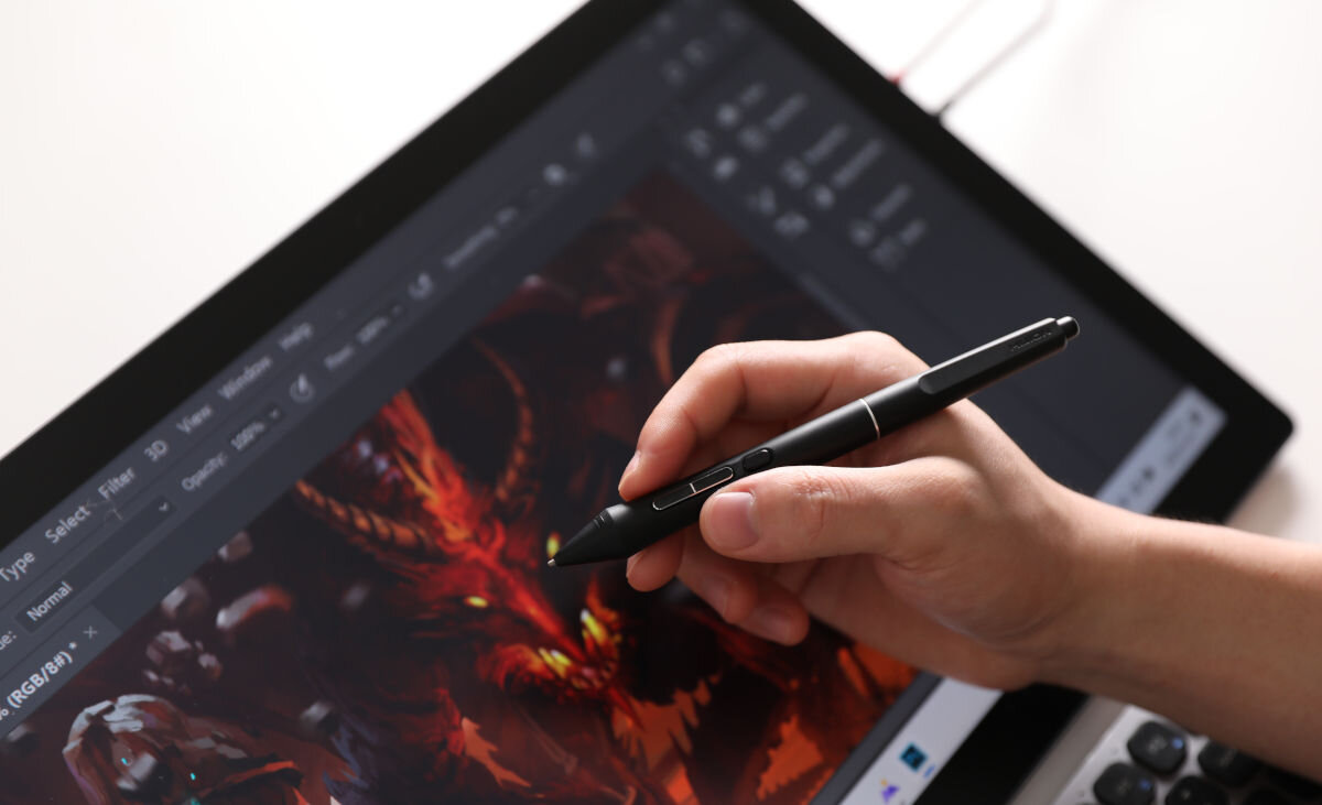 Tablet graficzny 18.4 HUION Kamvas Pro 19 4K nanostruktura panel laminowany matowy