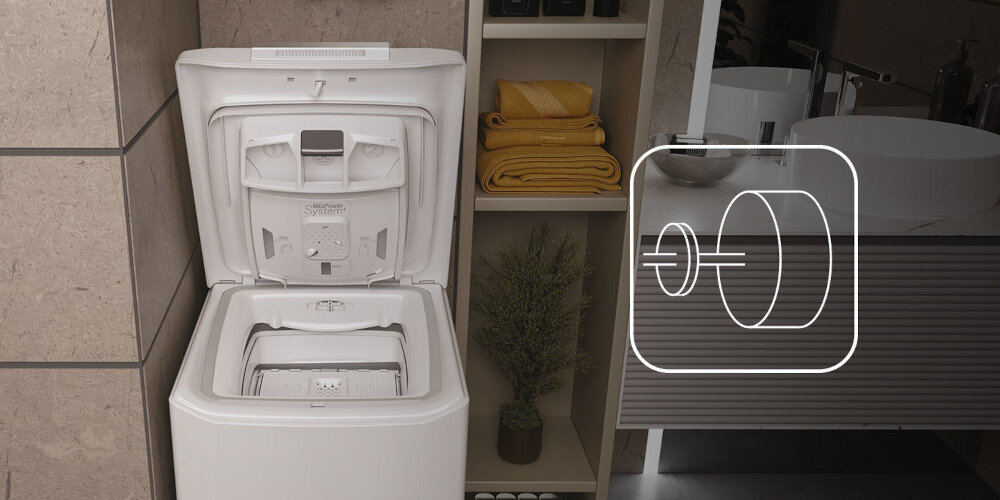 Pralka HAIER THASN286TM5-S Niezawodny silnik inwerterowy bezszczotkowy trwałość cicha praca bez drgań niższe rachunki obniżenie kosztów wysoka wydajność